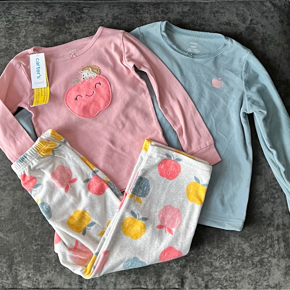 NWT Carter’s 3 Piece Pajama Set Size 6